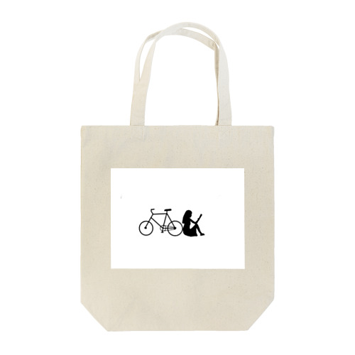 自転車と少女 Tote Bag