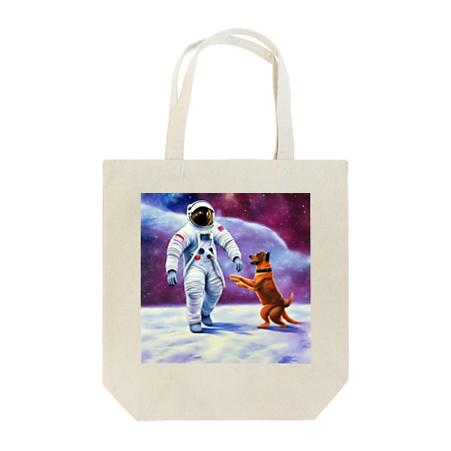宇宙飛行士と犬 Tote Bag