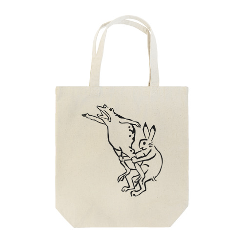 鳥獣戯画現代版　組体操 Tote Bag