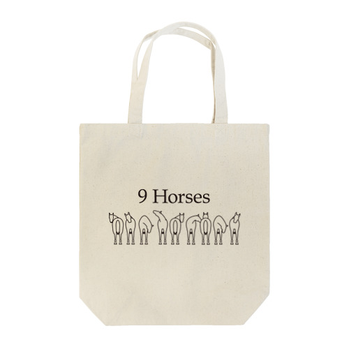 9 Horses Tote Bag