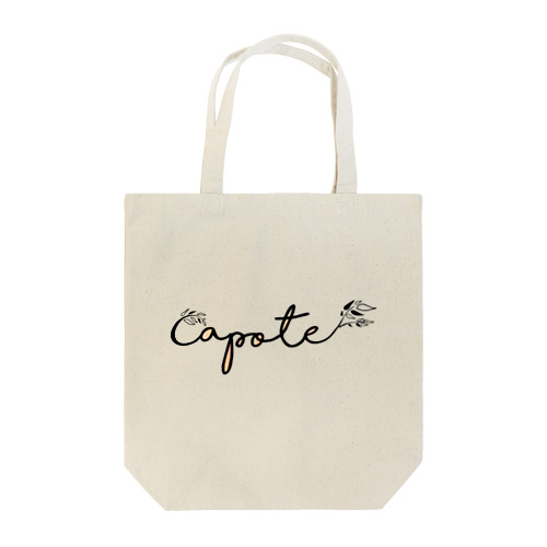 Capote logo(黒文字) トートバッグ