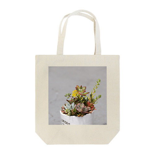 多肉植物　セダムの花 トートバッグ