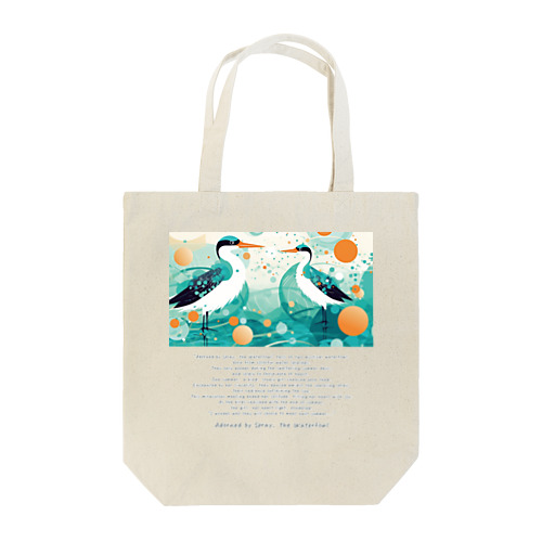 『しぶきをまとうみずどり』【寄付付き商品】 Tote Bag