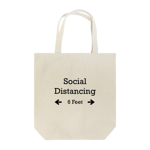 Social Distancing 6 Feet Tote Bag