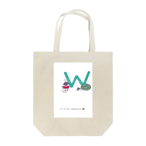 W is for Watermelon  Tote Bag
