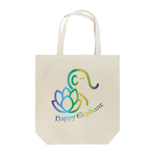 Happy Elephant(マルチブルー） Tote Bag