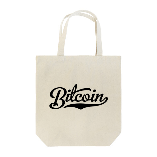 bitcoin #1 black font トートバッグ