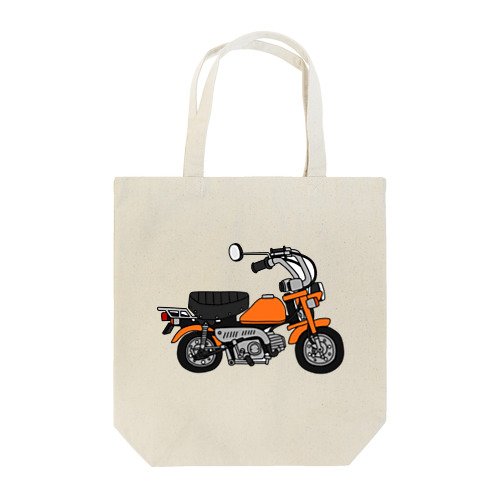オレンジのバイク トートバッグ