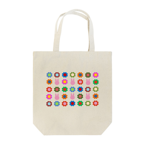 花うさ並べ Tote Bag