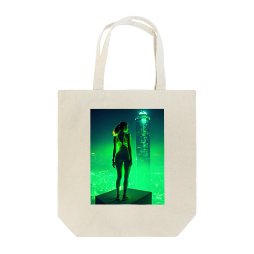 美女✕SF （緑） Tote Bag