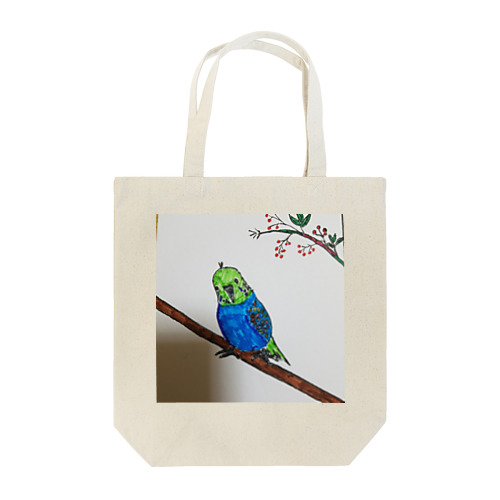 止まり木で休む鳥さん Tote Bag