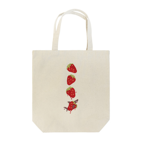 苺ととろけるおサメさん | TOROKERU SHARK Strawberry Tote Bag