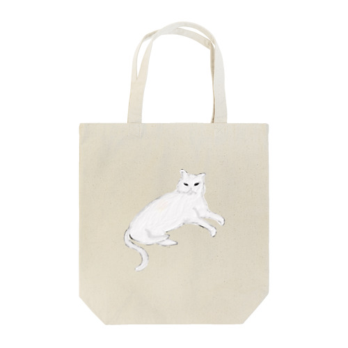 白猫cat Tote Bag