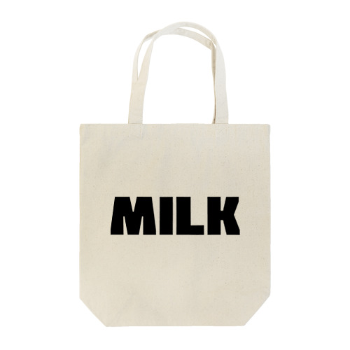 MILK ミルク シンプルBIGロゴ ストリートファッション トートバッグ
