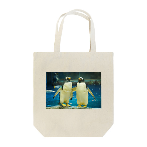 ジェンツーペンギン　写真　リアル　仲良し Tote Bag