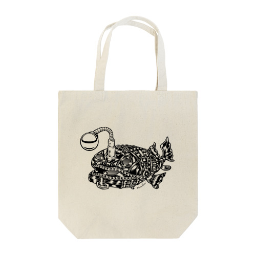 Animalia Kinky “ Black Atlantic Footballfish ”  Tote Bag