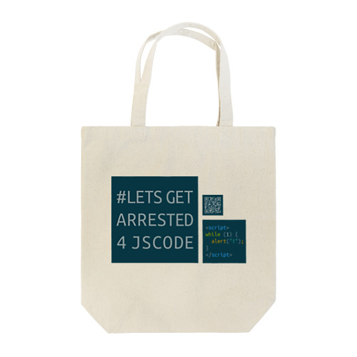 #letsgetarrested4jscode Tote Bag