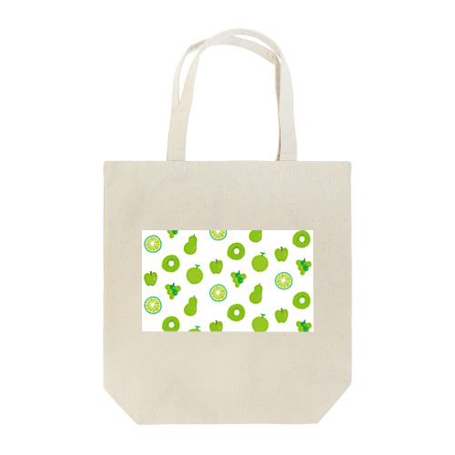 緑のフルーツのパターン Tote Bag