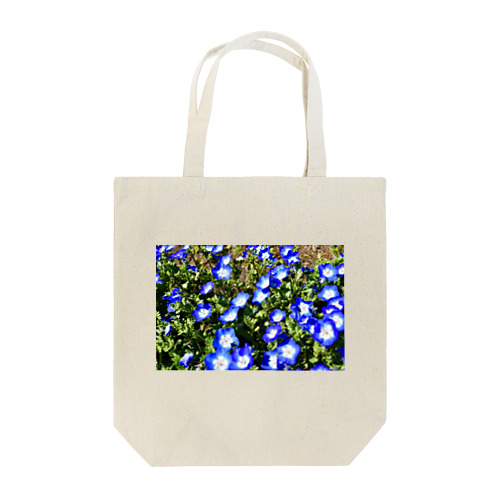 幸せの青い花 トートバッグ
