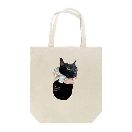 フリルリボンと黒猫 Tote Bag