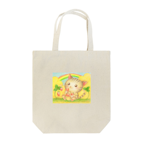 イチゴと猫 Tote Bag