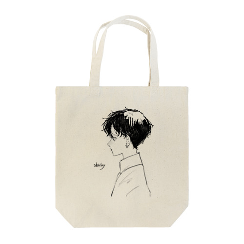 黒髪の友人(文字付き) Tote Bag