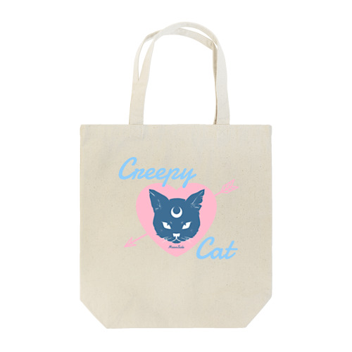 【MOON SIDE】 Creepy Cat #Pink*Blue Tote Bag