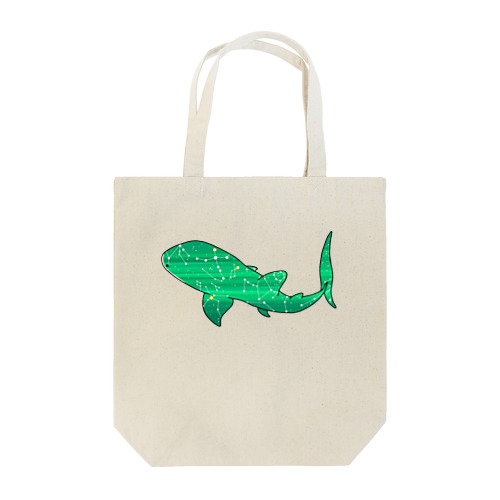 ジンベエザメ 夏の星座 緑 Tote Bag