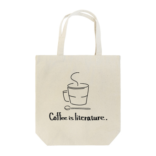 Coffee is literature トートバッグ