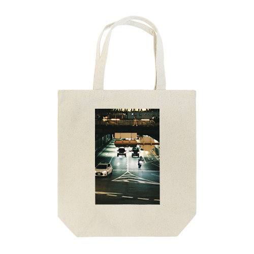 夜の道路 Tote Bag