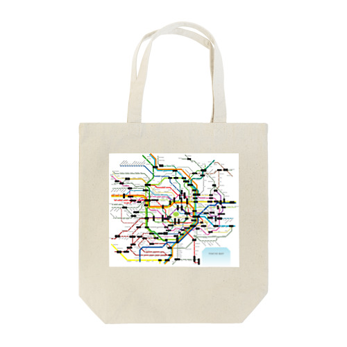 Tokyo Metro route map Tote Bag