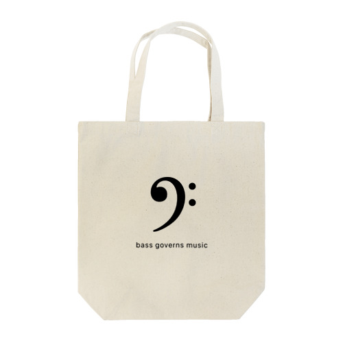 bass governs music 低音（ベース）が曲を決める Tote Bag