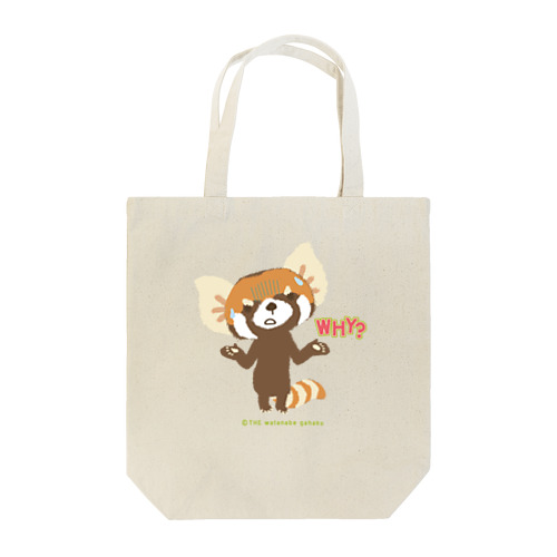 大耳のレッサーパンダ "WHY?" Tote Bag