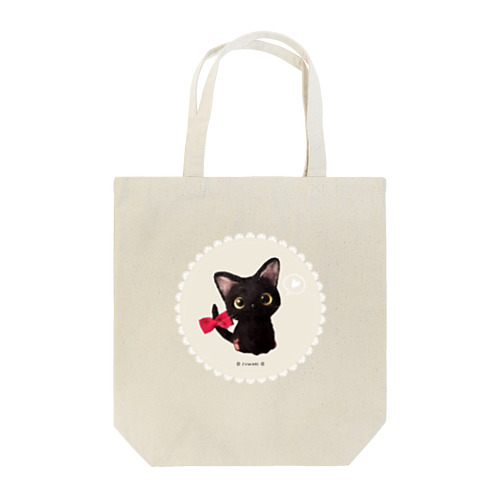 黒猫しっぽリボン Tote Bag