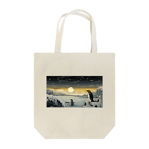浮世絵　波のコウテイペンギン Tote Bag