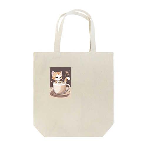 のほほんカプチーノ猫🐱 Tote Bag
