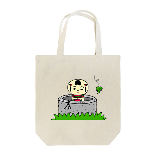 こけし 井戸の中からこんにちは Tote Bag