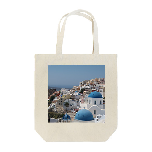 【世界一周旅】ギリシャ　サントリーニ島の景色 トートバッグ