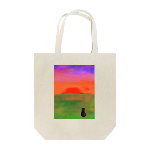 夕焼けと猫 Tote Bag