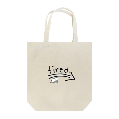 tired. おつかれロゴ Tote Bag