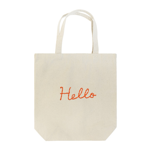 embroideryprint_Hello トートバッグ