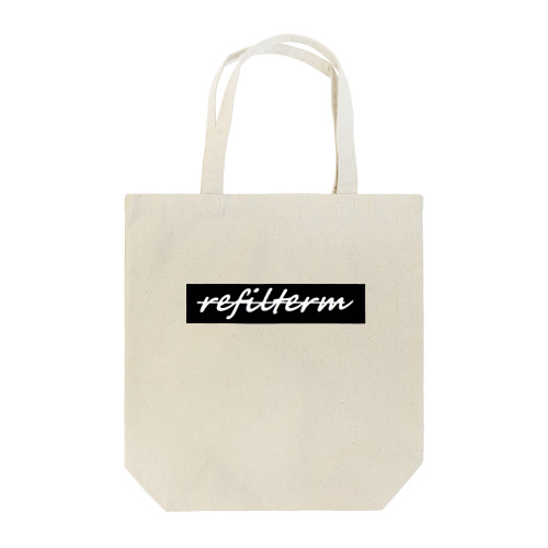 refiltermロゴ WHITE×BLACK Tote Bag