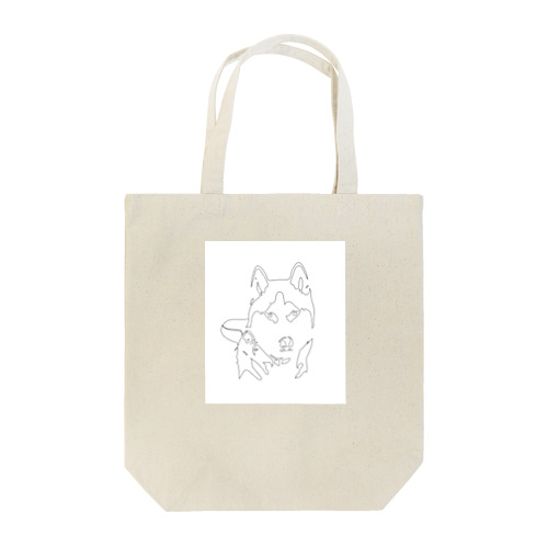 husky in hoodie Tote Bag