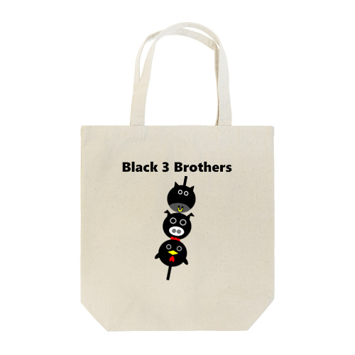 Black 3 Brothers Tote Bag