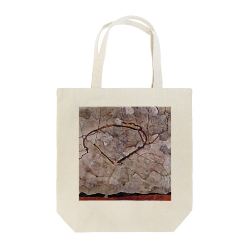 【アート系】エゴンシーレ 吹き荒れる風の中の秋の木 トートバッグ