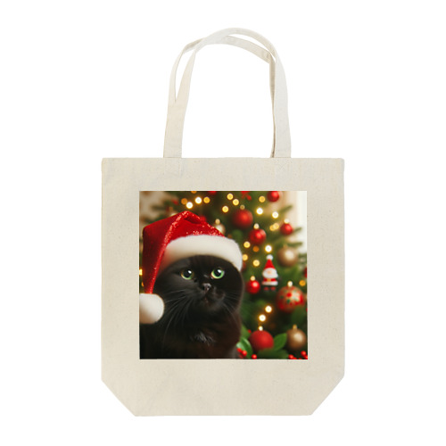 黒猫のクリスマス🐈‍⬛🎄 Tote Bag