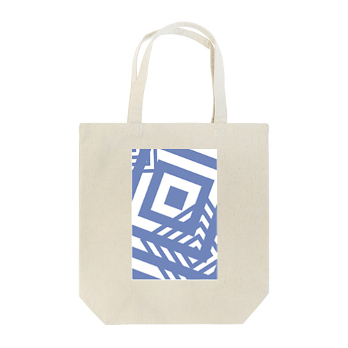 Square Blue Tote Bag