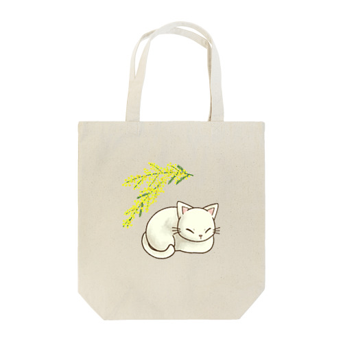 猫とミモザ Tote Bag