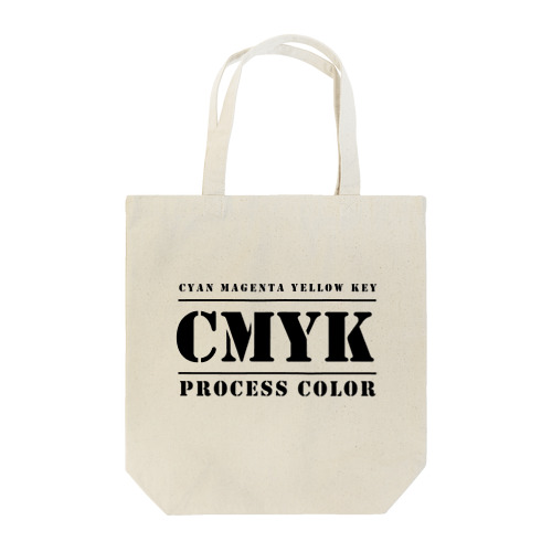 印刷用語シリーズ「CMYK」。 トートバッグ