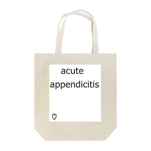 acute appentictis  トートバッグ